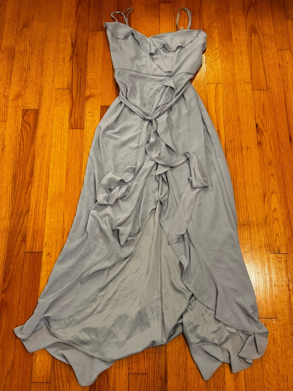 NWT Celebrate DB Studio Dress Women’s 12 Blue Bridesmaid A-Line V-Neck Maxi NEW